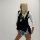 gilet con scollo tondo e spacchi laterali nives